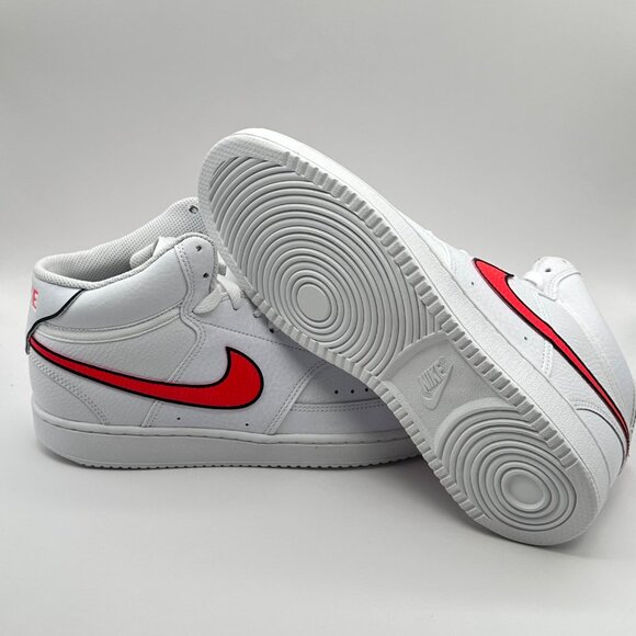 Women’s Nike Court Vision Mid 'White Flash Crimson Pink CD5436-102 Size 9 - Picture 10 of 13